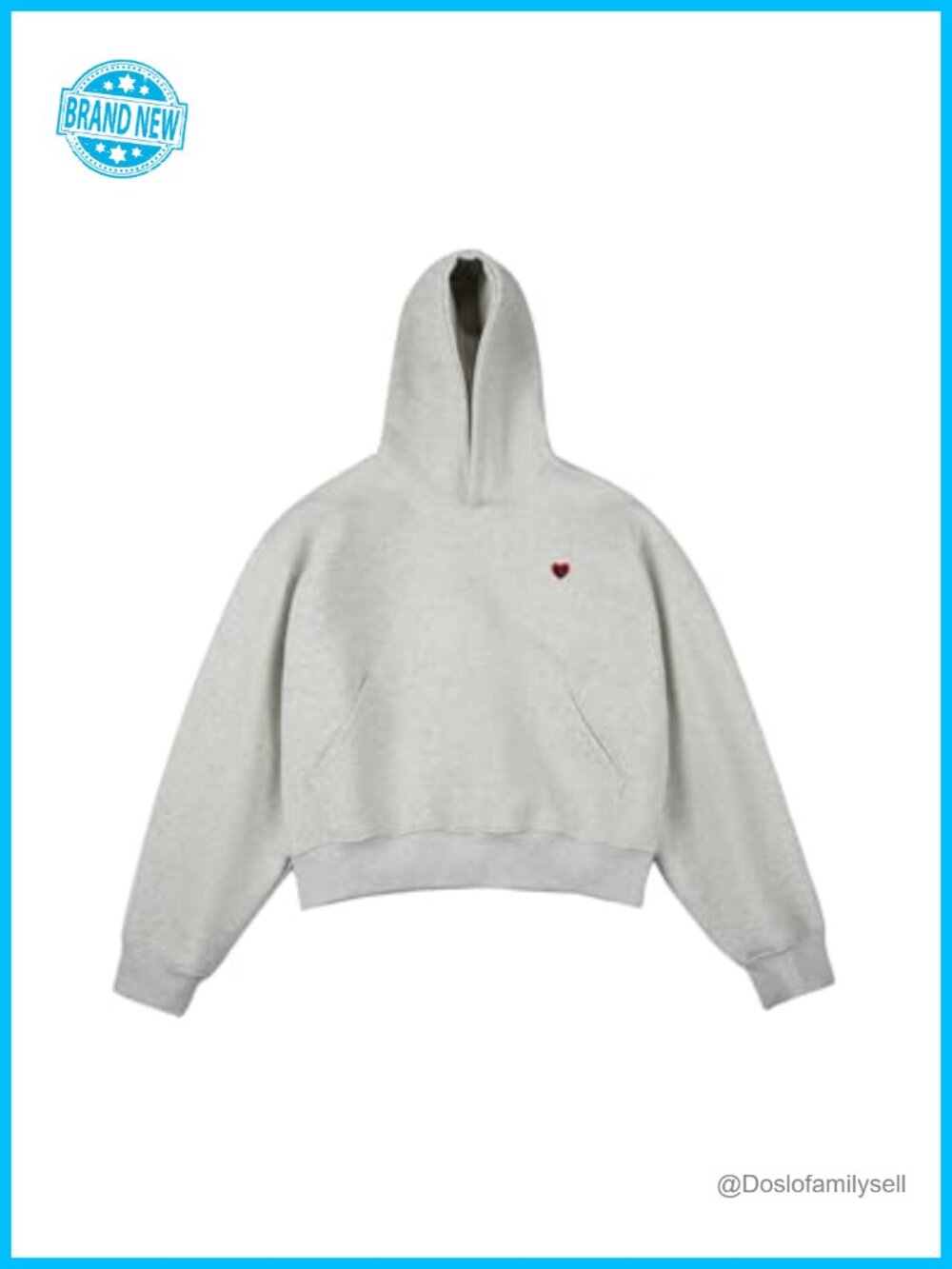 Boxy Cropped Pullover Hoodie Oversized Unisex Y2K Casual Sweatshirt
